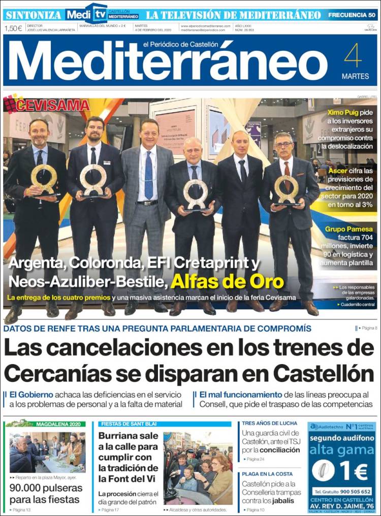 Portada de El Periódico Mediterraneo (Spain)