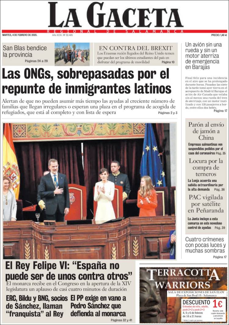 Portada de La Gaceta de Salamanca (Spain)