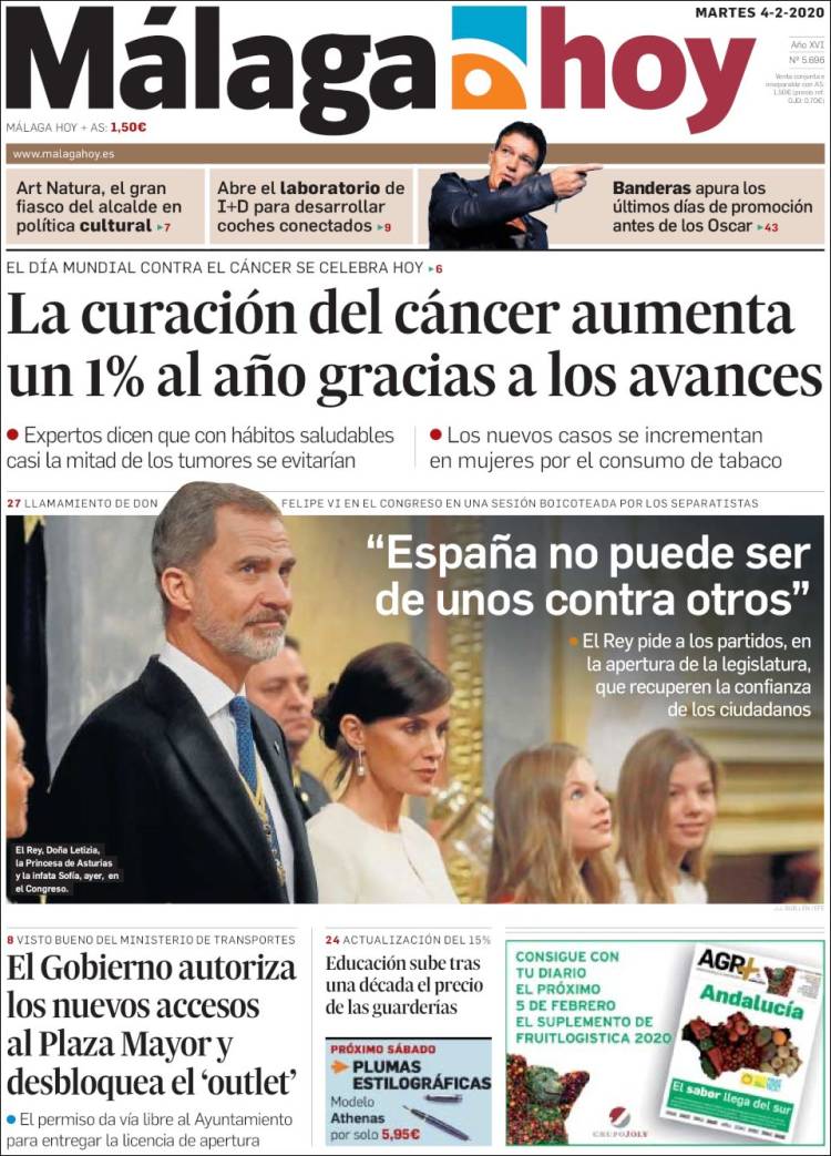 Portada de Málaga Hoy (Spain)