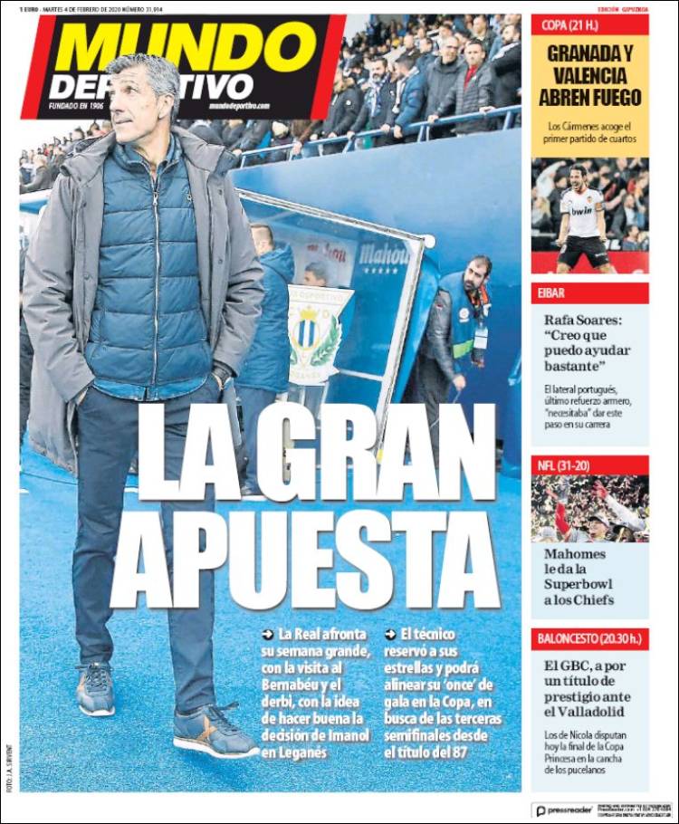 Portada de Mundo Deportivo Gipuzkoa (Spain)