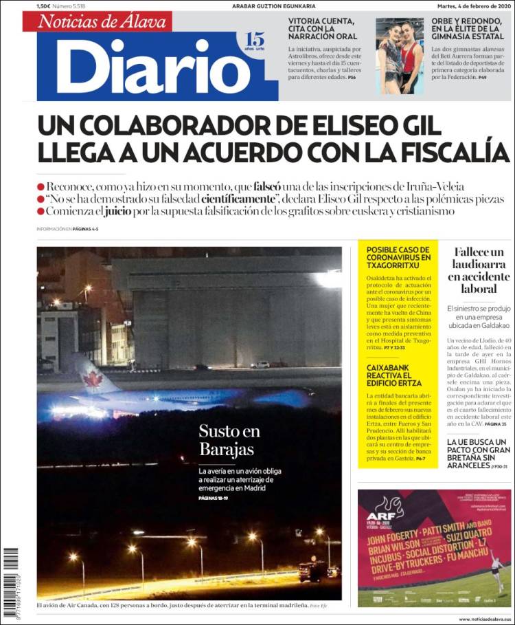 Portada de Noticias de Álava (Spain)