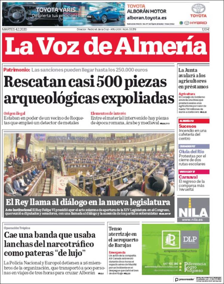 Portada de La Voz de Almería (Spain)