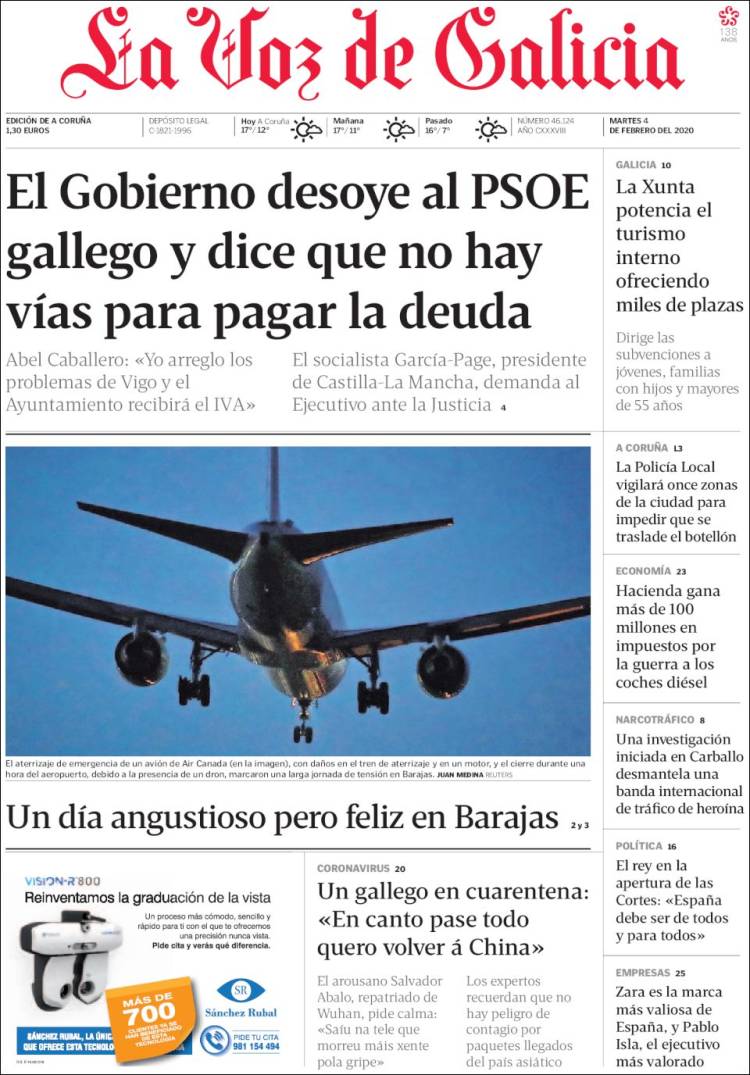 Portada de La Voz de Galicia (Spain)