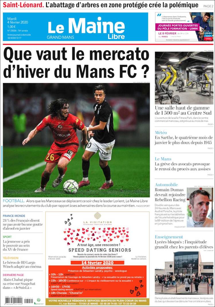 Portada de Le Maine Libre (Francia)