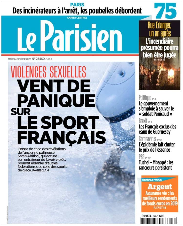 Portada de Le Parisien (Francia)