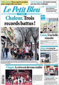 Portada de Le Petit Bleu (Francia)