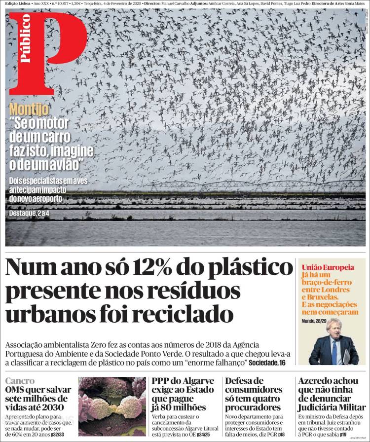 Portada de Público (Portugal)