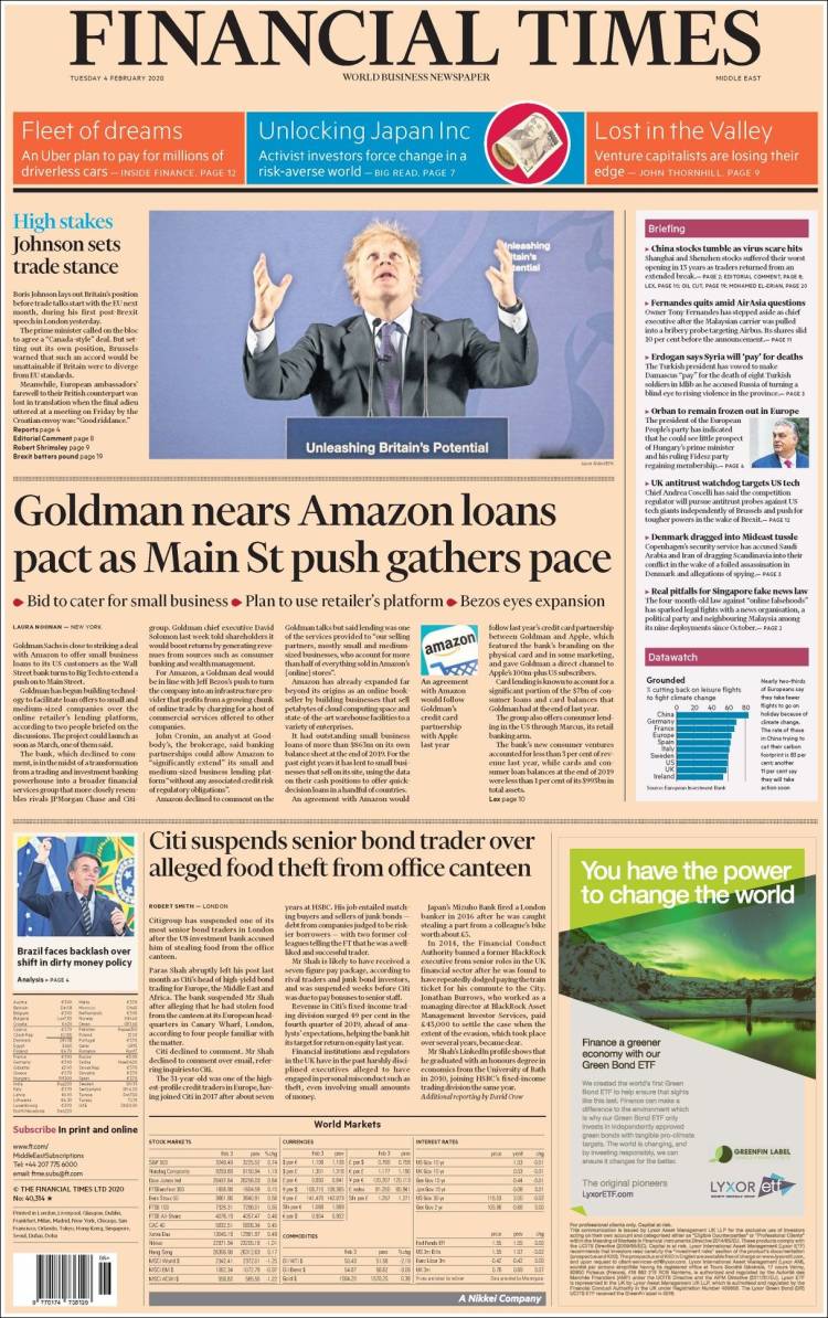 Portada de Financial Times - USA (USA)