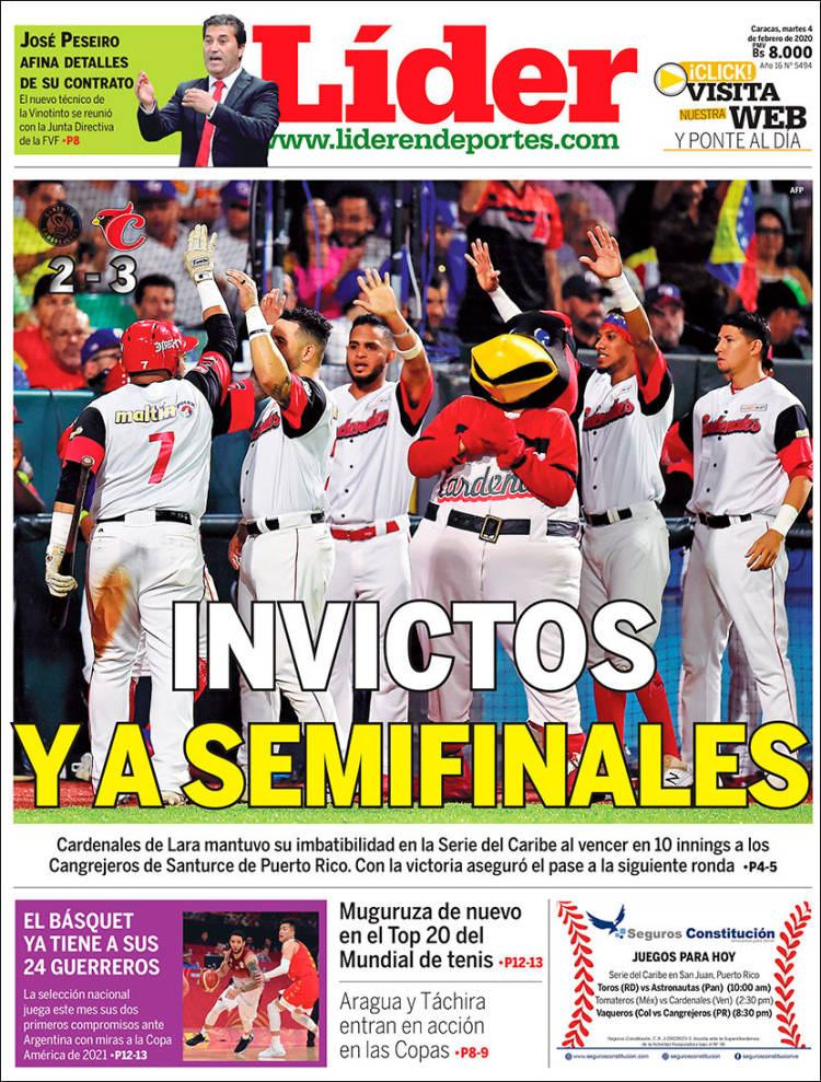 Portada de Lider en deportes (Venezuela)