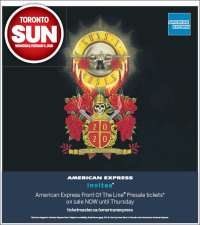 Portada de The Toronto Sun (Canadá)