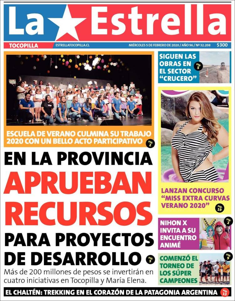 Portada de La Estrella de Tocopilla (Chile)