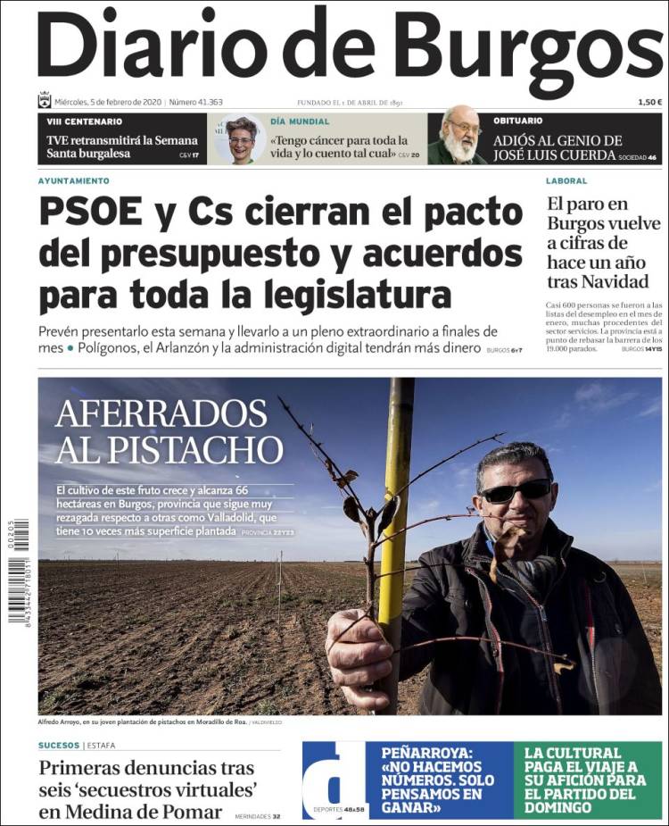 Portada de Diario de Burgos (Espa&ntilde;a)
