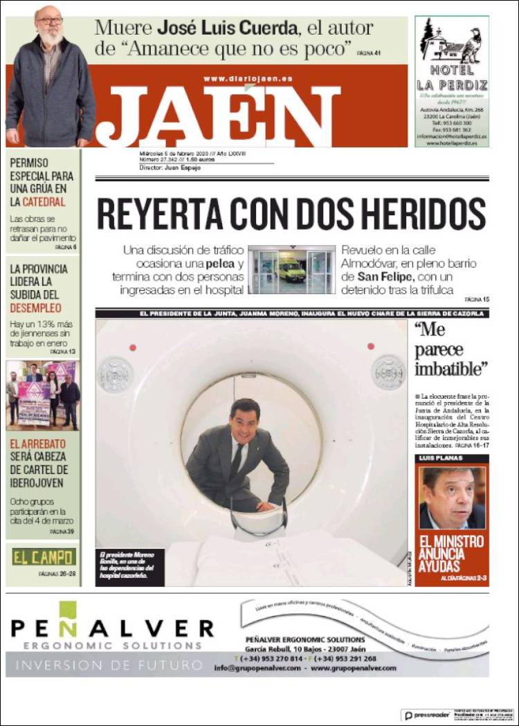 Portada de Diario Jaén (España)