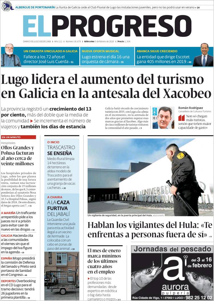 Portada de El Progreso (España)