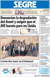 Portada de Segre  (España)