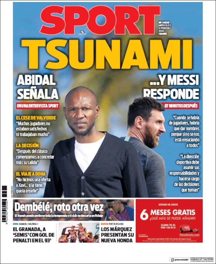 Portada de Sport (España)