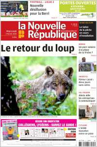 Portada de La Nouvelle Republique (Francia)