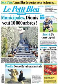 Portada de Le Petit Bleu (Francia)