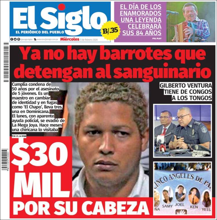 Portada de El Siglo (Panam&aacute;)