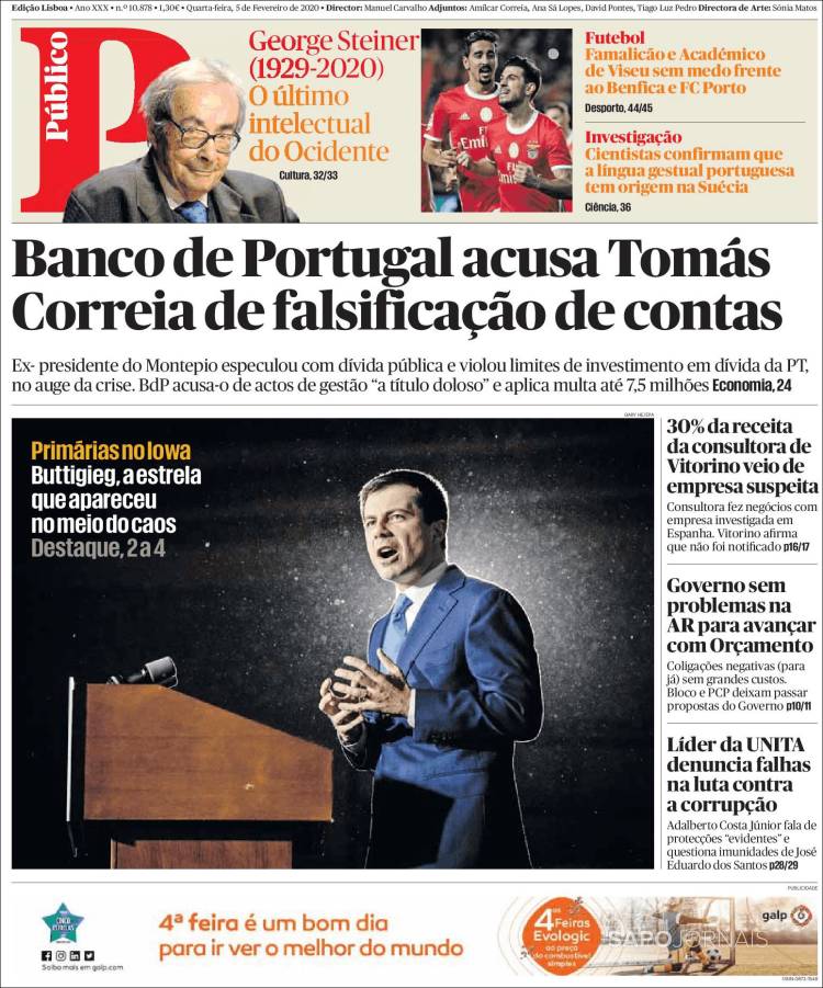 Portada de Público (Portugal)