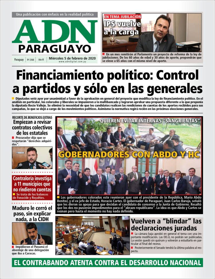 Portada de ADN Paraguayo (Paraguay)