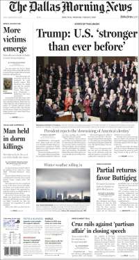 Portada de Dallas Morning News (USA)