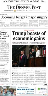 Portada de The Denver Post (USA)