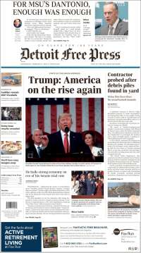 Portada de Detroit Free Press (USA)