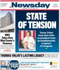 Portada de Newsday (USA)