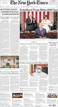 Portada de New York Times (USA)