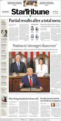 Portada de Star Tribune (USA)