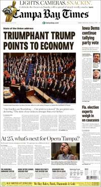 Portada de Tampa Bay Times (USA)