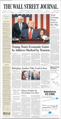 Portada de Wall Street Journal (USA)