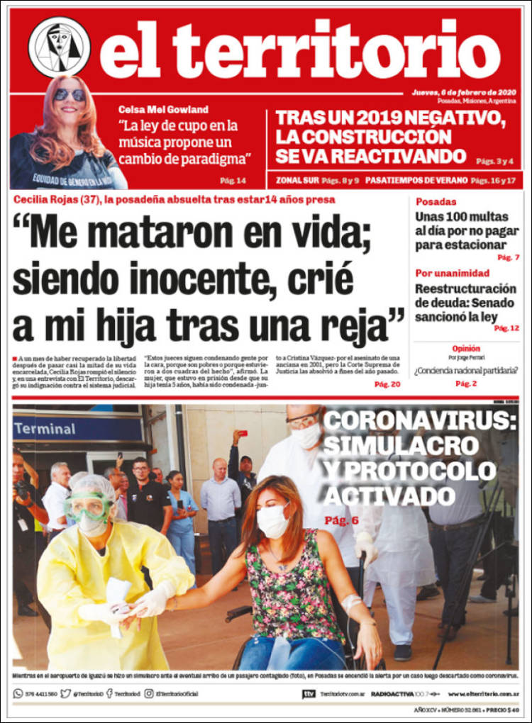 Portada de El Territorio (Argentina)