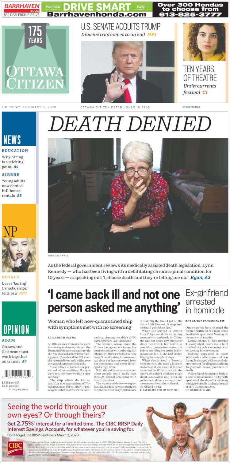 Portada de Ottawa Citizen (Canada)