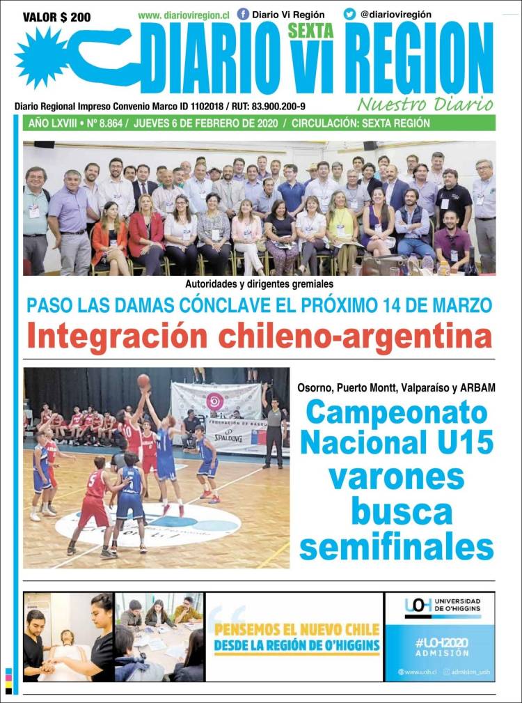 Portada de Diario VI Región (Chile)