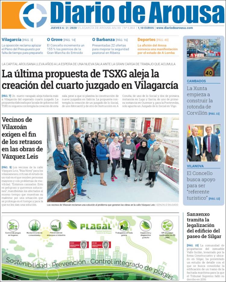 Portada de Diario de Arousa (España)