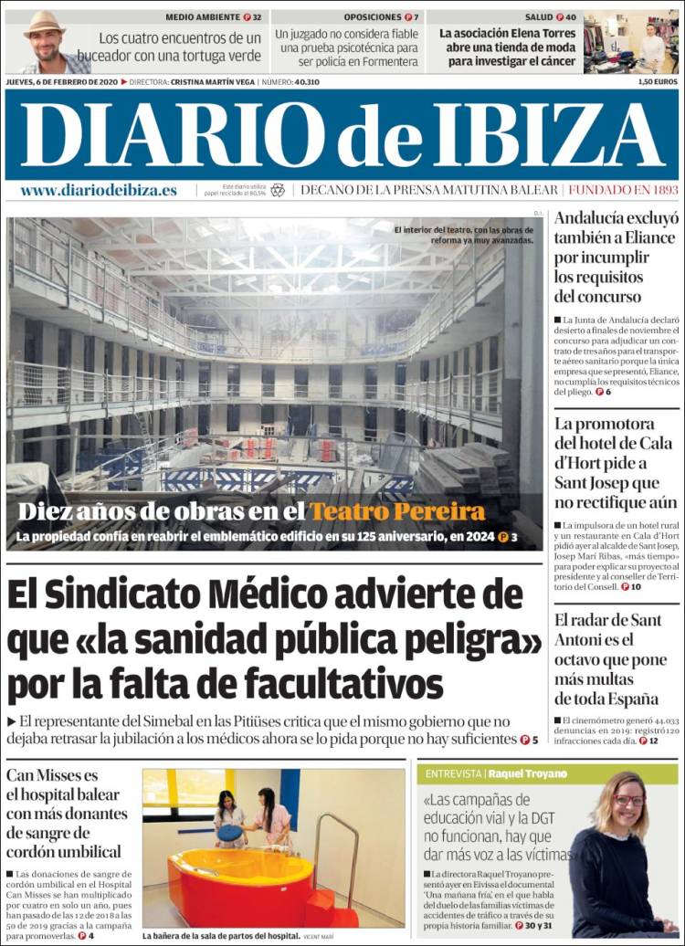 Portada de Diario de Ibiza (España)