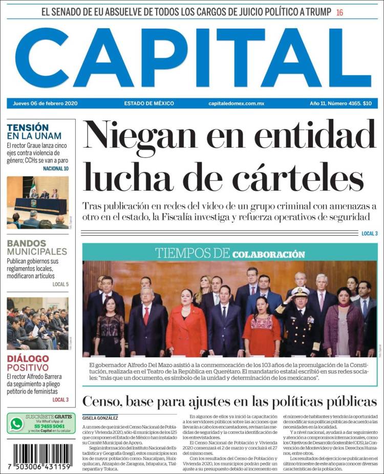 Portada de Capital México (México)