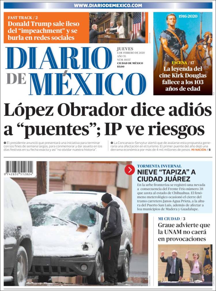 Portada de Diario de México (México)