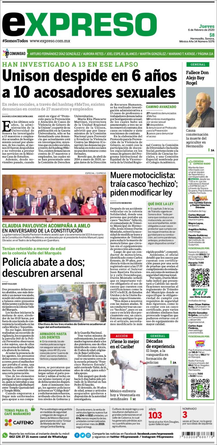 Portada de Expreso (México)