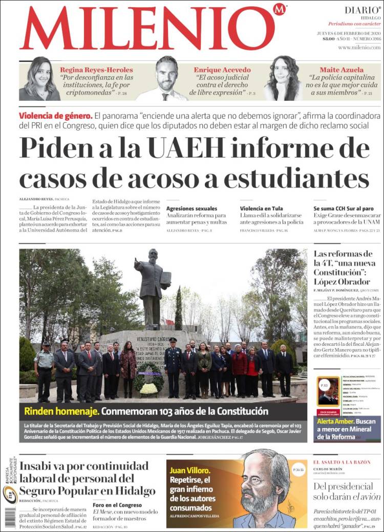 Portada de Milenio de Hidalgo (México)