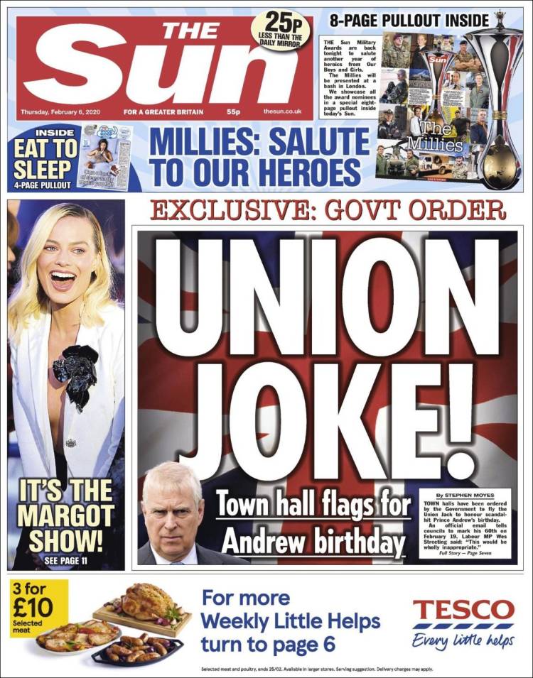 Portada de The Sun (Reino Unido)