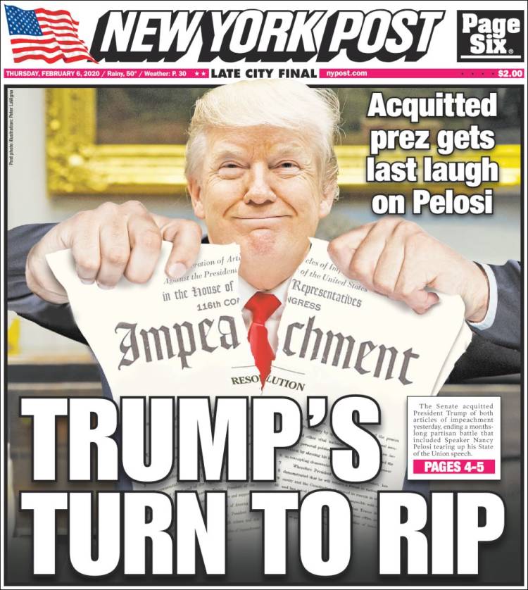 Portada de New York Post (USA)