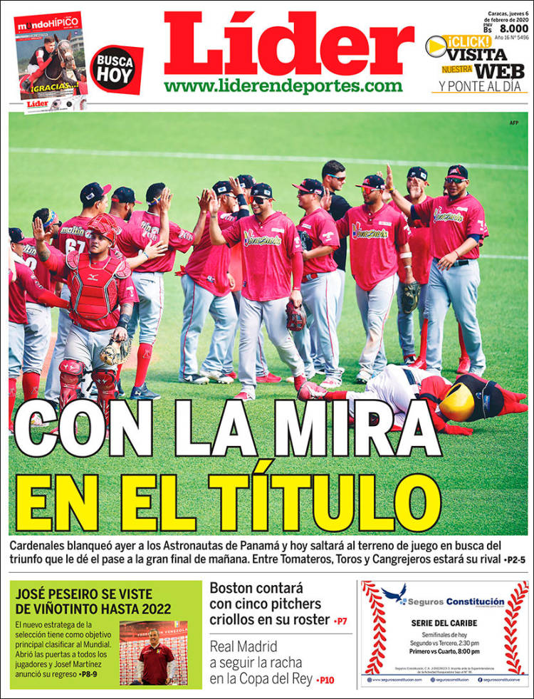 Portada de Lider en deportes (Venezuela)