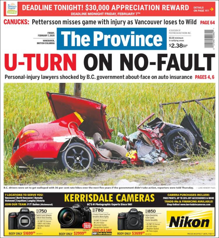 Portada de The Province (Canadá)