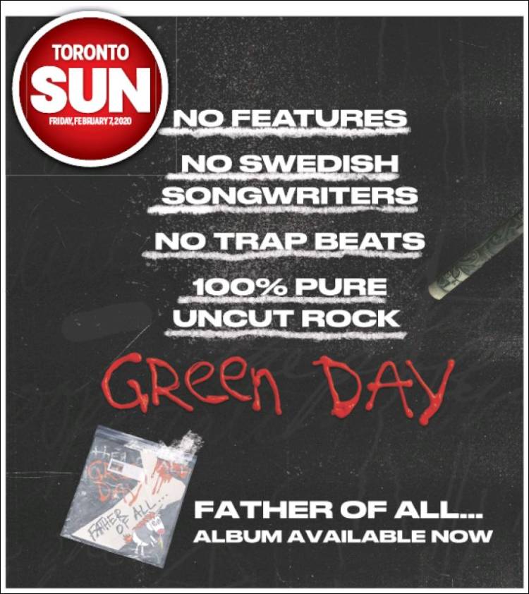 Portada de The Toronto Sun (Canadá)