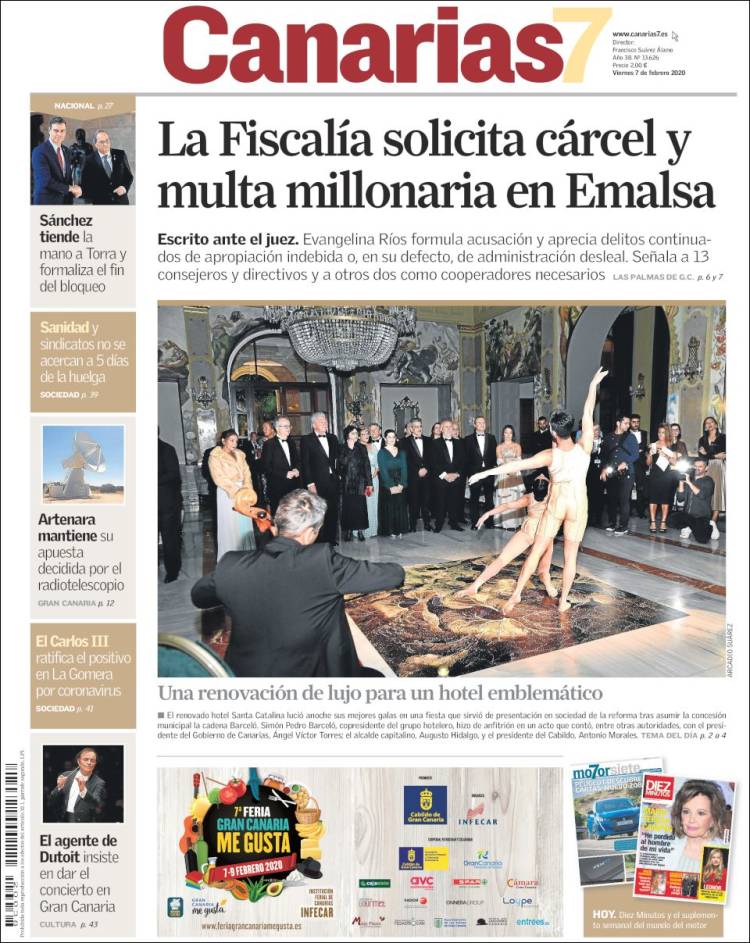 Portada de Canarias 7 (Espagne)