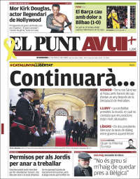 Portada de El Punt Avui (España)