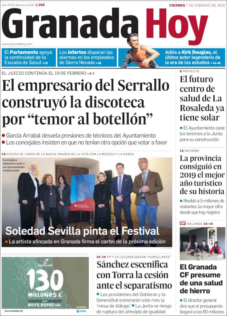 Portada de Granada Hoy (Espagne)